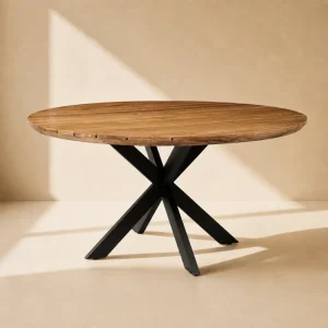 Tuintafel Rond Mangohout Swiss Edge Naturel