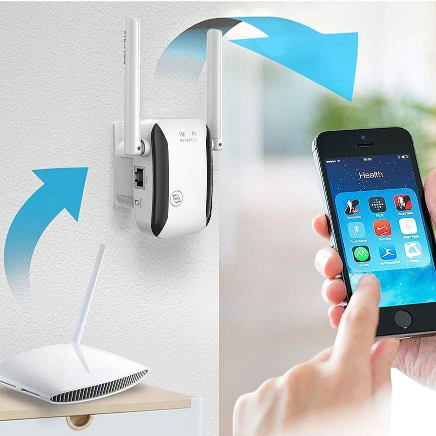 SignalMax - Draadloze WiFi Versterker & Range Extender voor Stabiel Internet Thuis & Kantoor - Afbeelding 2