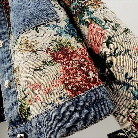 Floral spijkerjas voor dames - July - Afbeelding 6
